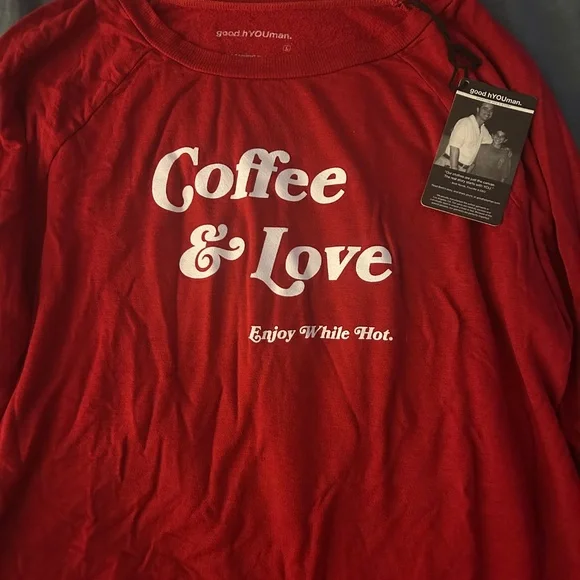 NWT Good HYOUman Size Large super soft red sweatshirt - Picture 3 of 3